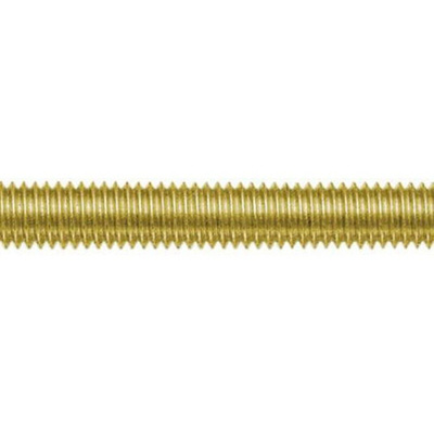 RS PRO Plain Brass Threaded Bar, M3, 1m