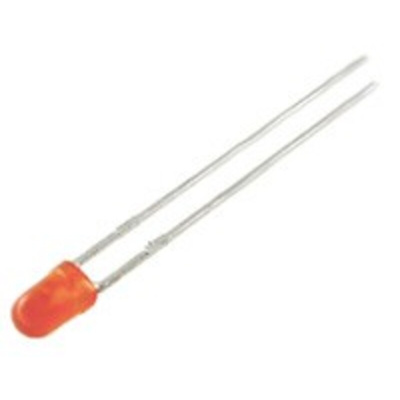 Kingbright2.5 V Orange LED 3mm Through Hole, L-7104NC