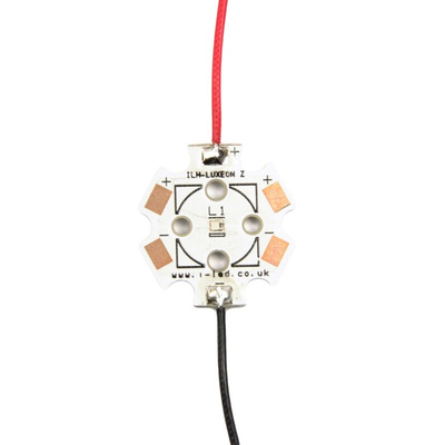 ILH-LF01-L400-SC201-WIR200. Intelligent LED Solutions, PowerStar UV Series UV LED, 400nm 550mW 75 °, 2-Pin Surface