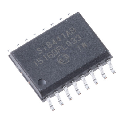 SI8441AB-D-IS Skyworks Solutions Inc, 4-Channel Digital Isolator 1Mbps, 2.5 kVrms, 16-Pin SOIC
