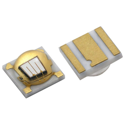 VLMU3510-365-130 Vishay, VLMU3510 Series UV LED, 367nm 690mW ± 65°, 2-Pin Surface Mount package