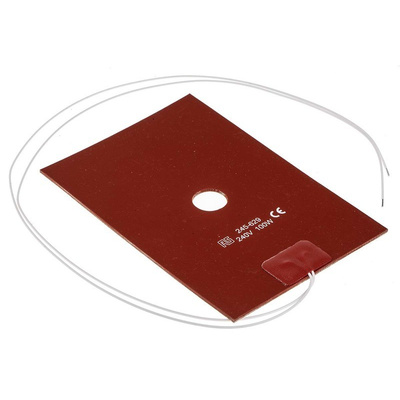 RS PRO Silicone Heater Mat, 100 W, 100 x 150mm, 240 V ac