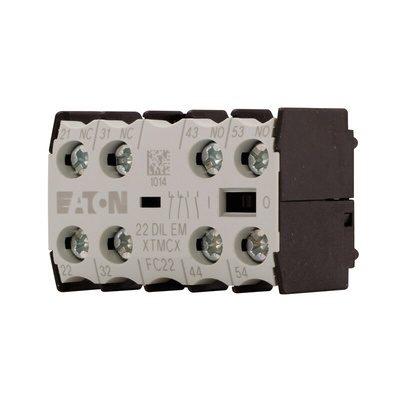 Eaton Auxiliary Contact, 4 Contact, 2NC + 2NO, Front Mount