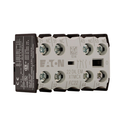 Eaton Auxiliary Contact, 4 Contact, 2NC + 2NO, Front Mount