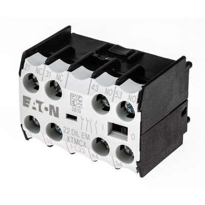 Eaton Auxiliary Contact, 4 Contact, 2NC + 2NO, Front Mount
