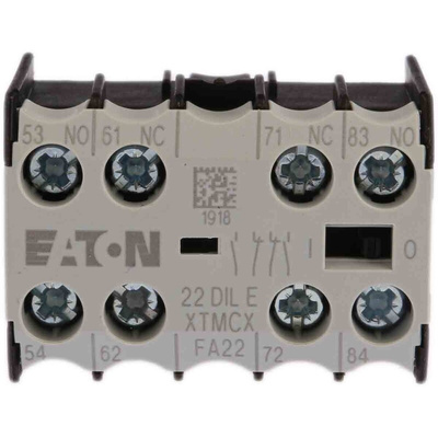 Eaton Auxiliary Contact, 4 Contact, 2NC + 2NO, Front Mount