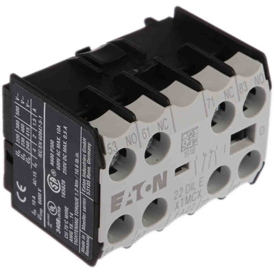 Eaton Auxiliary Contact, 4 Contact, 2NC + 2NO, Front Mount
