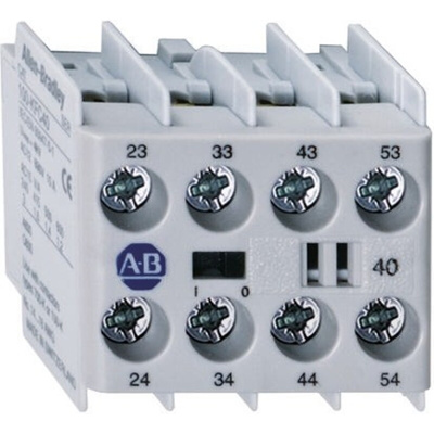 Allen Bradley Auxiliary Contact Block, 4 Contact, 1NO + 3NC, Snap-On