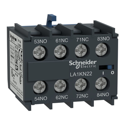 Schneider Electric Auxiliary Contact, 4 Contact, 2NC + 2NO, Front Mount, TeSys