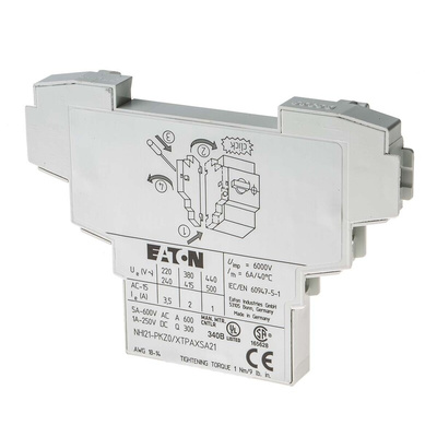 Eaton Auxiliary Contact, 3 Contact, NC + 2NO, Side Mount