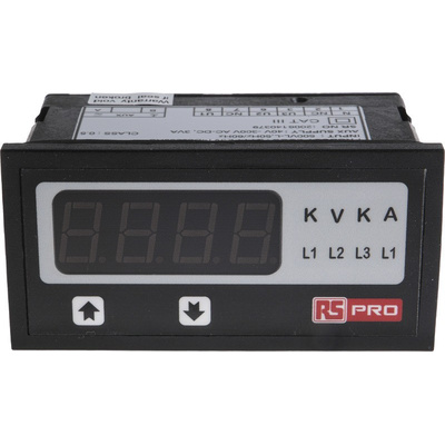 RS PRO Digital Ammeter AC, LED Display 4-Digits ±0.5 + 1 Digit %