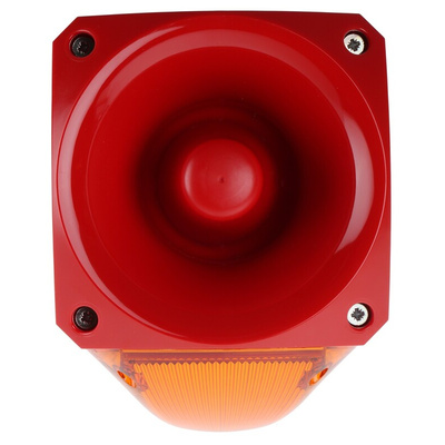 Klaxon PNC Series Amber Sounder Beacon, 10 → 60 V dc, IP66, Side Mount, 113dB at 1 Metre