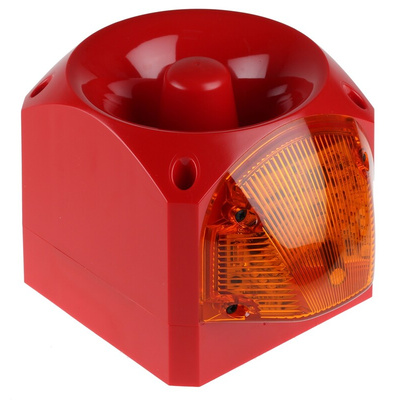 Klaxon PNC Series Amber Sounder Beacon, 10 → 60 V dc, IP66, Side Mount, 113dB at 1 Metre