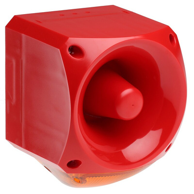 Klaxon PNC Series Amber Sounder Beacon, 10 → 60 V dc, IP66, Side Mount, 113dB at 1 Metre