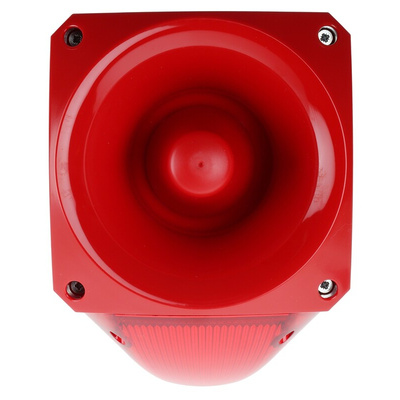 Klaxon PNC Series Red Sounder Beacon, 10 → 60 V dc, IP66, Side Mount, 120dB at 1 Metre