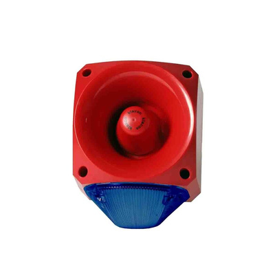 Klaxon PNC Series Blue Sounder Beacon, 110 → 230 V ac, IP66, Side Mount, 116dB at 1 Metre