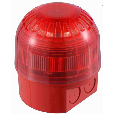 Klaxon Red Sounder Beacon, 17 → 60 V dc, IP65, 106dB at 1 Metre