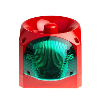 Klaxon Green Sounder Beacon, 10 → 60 V dc, IP66, 116dB at 1 Metre