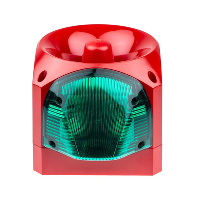 Klaxon Green Sounder Beacon, 10 → 60 V dc, IP66, 120dB at 1 Metre