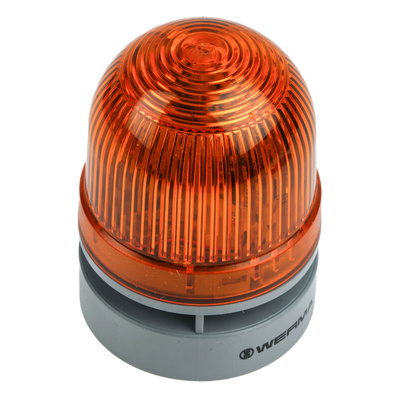 Werma EvoSIGNAL Mini Series Yellow Sounder Beacon, 115 → 230 V ac, IP66, Base Mount, 95dB at 1 Metre