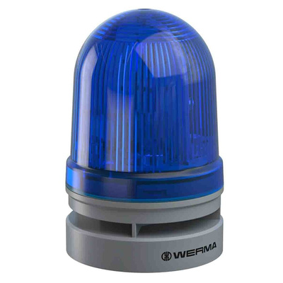 Werma EvoSIGNAL Mini Series Red Sounder Beacon, 230 V ac, Base Mount