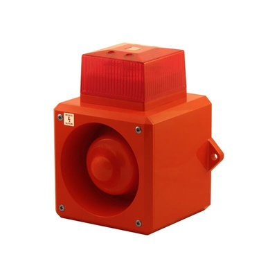 Clifford & Snell YL50 Series Clear Sounder Beacon, 115 V ac, IP66, Fixed Mount, 112dB at 1 Metre