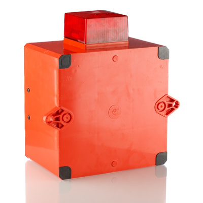 Clifford & Snell YL80 Series Red Sounder Beacon, 24 V dc, IP66, Side Mount, 116dB at 1 Metre