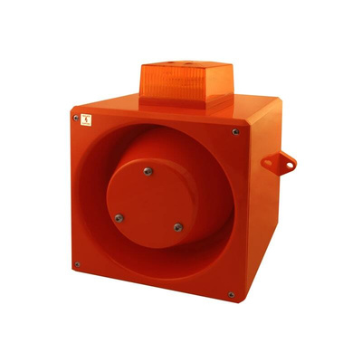 Clifford & Snell YL80 Series Amber Sounder Beacon, 115 V ac, IP66, Side Mount, 116dB at 1 Metre