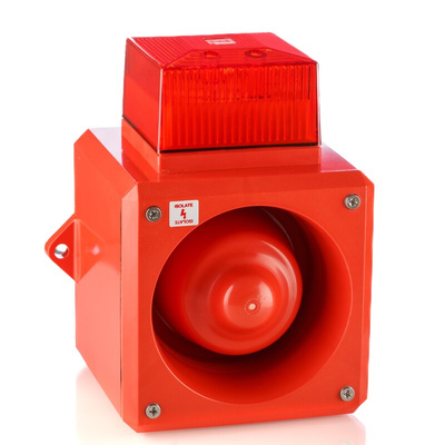 Clifford & Snell YL5IS Series Red Sounder Beacon, 12 → 24 V dc, IP65, Fixed Mount, 105dB at 1 Metre