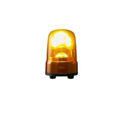 Patlite SK Series Amber Sounder Beacon, 100 →240 VAC, IP23 (IP65: with rubber gasket 'SZW-103'), Base Mount