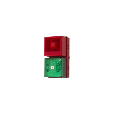 Clifford & Snell YL40 Series Green Sounder Beacon, 24 V, IP65, Base Mount, 108dB at 1 Metre