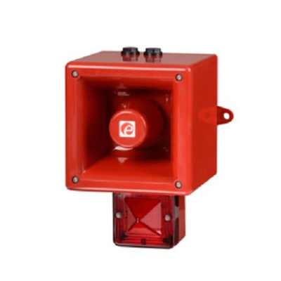 e2s AL112NX Series Amber Sounder Beacon, 24 V, IP66, Wall Mount, 120dB at 1 Metre