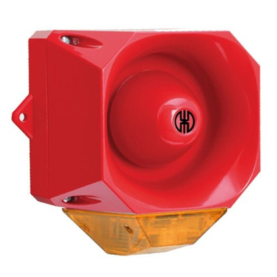 Werma 441 Series Red/Yellow Sounder Beacon, 230 V, IP65, Wall Mount, 98dB at 1 Metre