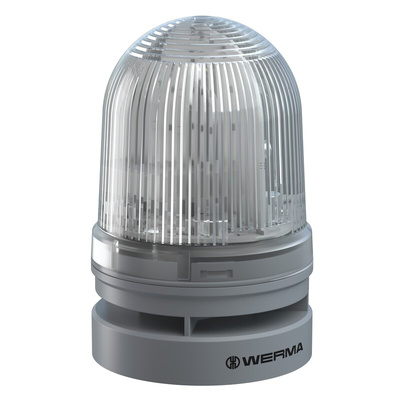 Werma 461 Series Clear Sounder Beacon, 12 V, IP65, Wall Mount, 114dB at 1 Metre