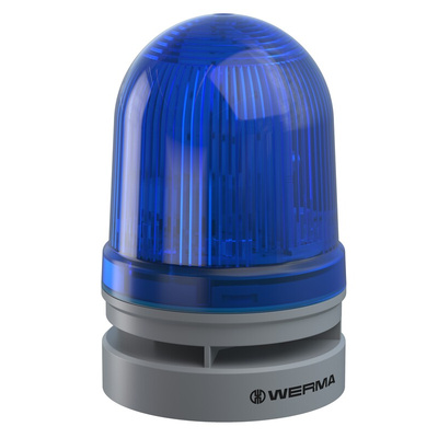 Werma 461 Series Blue Sounder Beacon, 115 → 230 V, IP65, Wall Mount, 98dB at 1 Metre