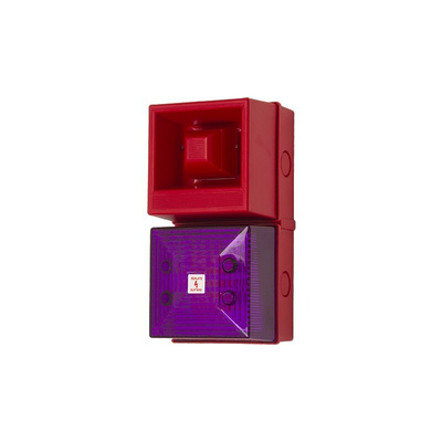 Clifford & Snell YL40 Series Magenta Sounder Beacon, 48 V dc, IP65, Base-mounted, 108dB at 1 Metre