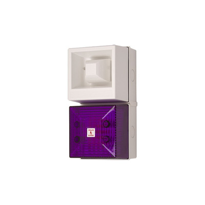 Clifford & Snell YL40 Series Magenta Sounder Beacon, 48 V dc, IP65, Base-mounted, 108dB at 1 Metre
