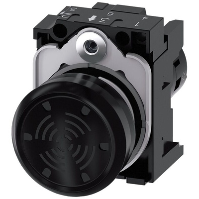Siemens 3SU1 Series Sounder Beacon, 230 V, IP66, IP67, IP69(IP69K), Front Plate Mounting, 75dB at 1 Metre