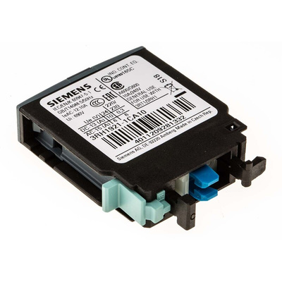 Siemens Auxiliary Contact, 1 Contact, 1NO, Snap-On, Sirius Classic
