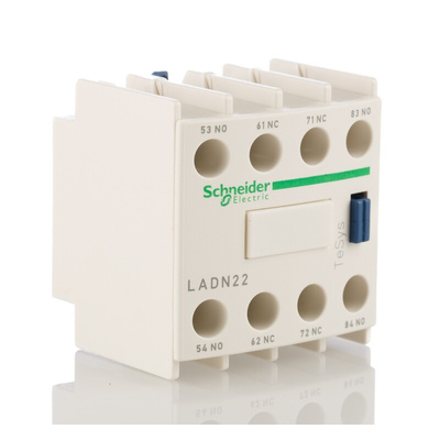 Schneider Electric Auxiliary Contact Block, 4 Contact, 2NC + 2NO, Front Mount, TeSys