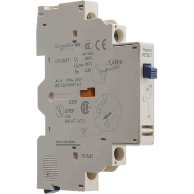 Schneider Electric Auxiliary Contact, 1 Contact, 1CO, Side Mount