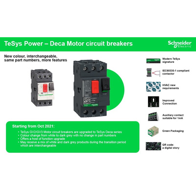 Schneider Electric Auxiliary Contact, 2 Contact, 2NO, Front Mount