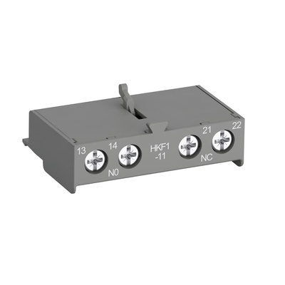ABB Auxiliary Contact, 2 Contact, 1NC + 1NO, Front Mount