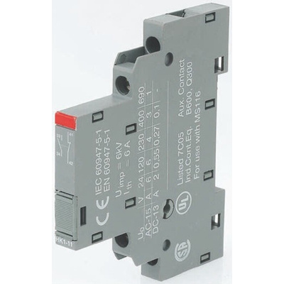 ABB Auxiliary Contact, 2 Contact, 2NC, Side Mount