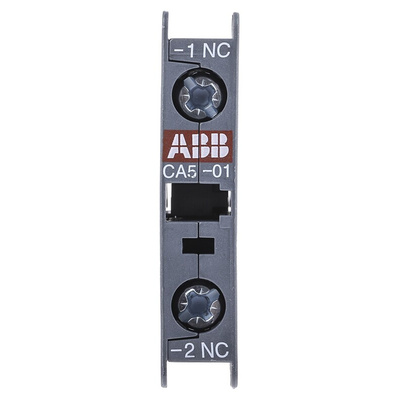ABB Auxiliary Contact Block, 1 Contact, 1NC, Front Mount