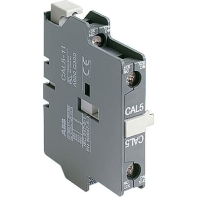 ABB Auxiliary Contact Block, 2 Contact, 1NC + 1NO, Side Mount, CAL5-11
