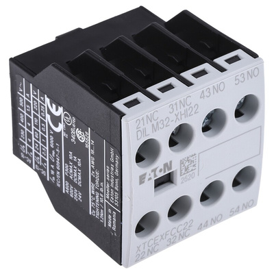 Eaton Auxiliary Contact, 4 Contact, 2NC + 2NO, Front Mount