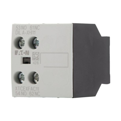 Eaton Auxiliary Contact, 2 Contact, 1NC + 1NO, Front Mount