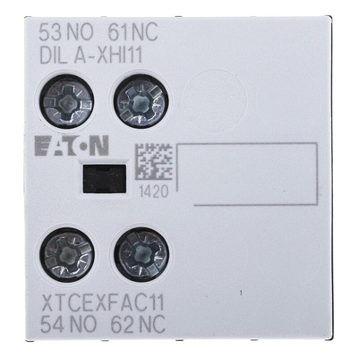 Eaton Auxiliary Contact, 2 Contact, 1NC + 1NO, Front Mount