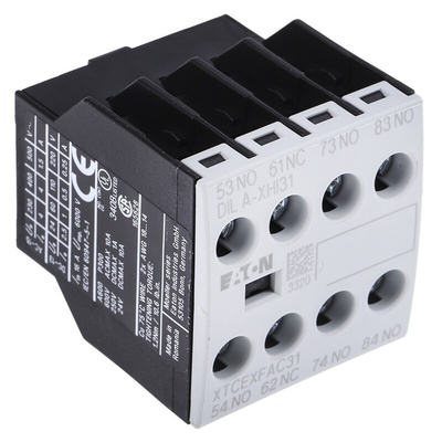 Eaton Auxiliary Contact, 4 Contact, 1NC + 3NO, Front Mount